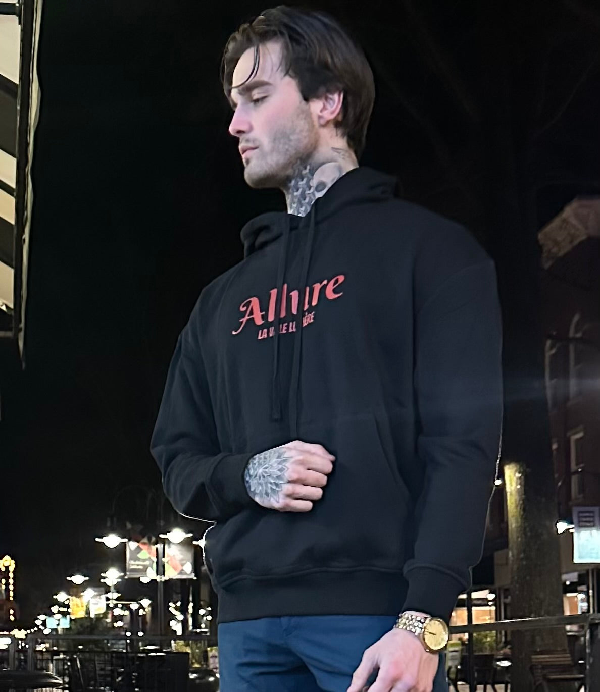 Allure Black Trendy Hoodie