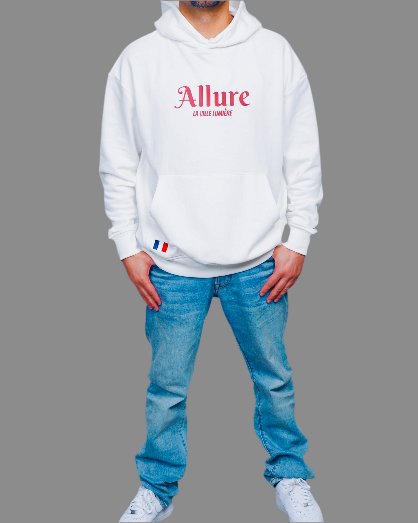 Allure White Trendy Hoodie Unisex