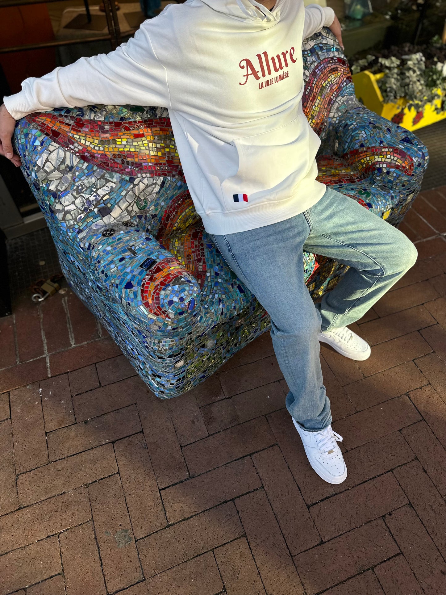 Allure White Trendy Hoodie Unisex