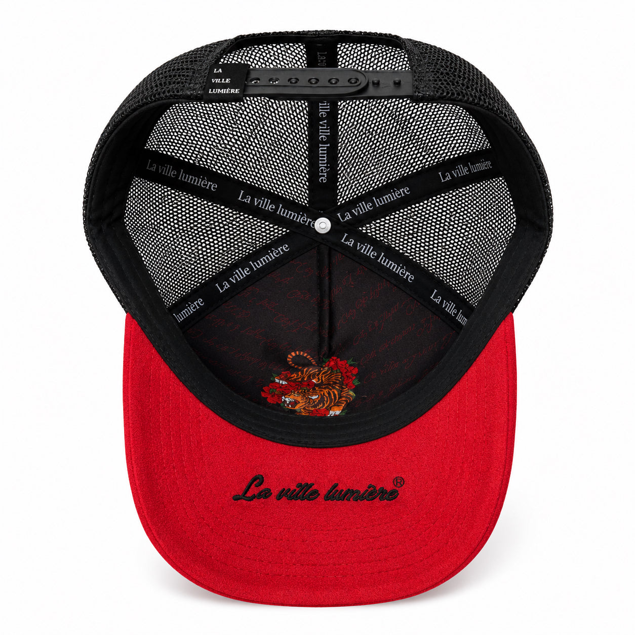 Allure Black and Red Velvet Trucker Hat