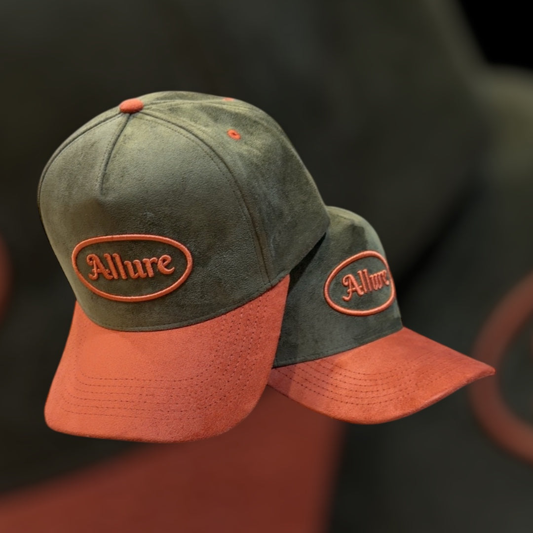 Allure Olive Velvet Trucker Hat
