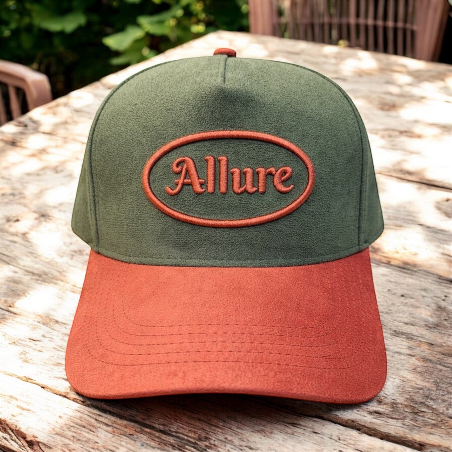 Allure Olive Velvet Trucker Hat