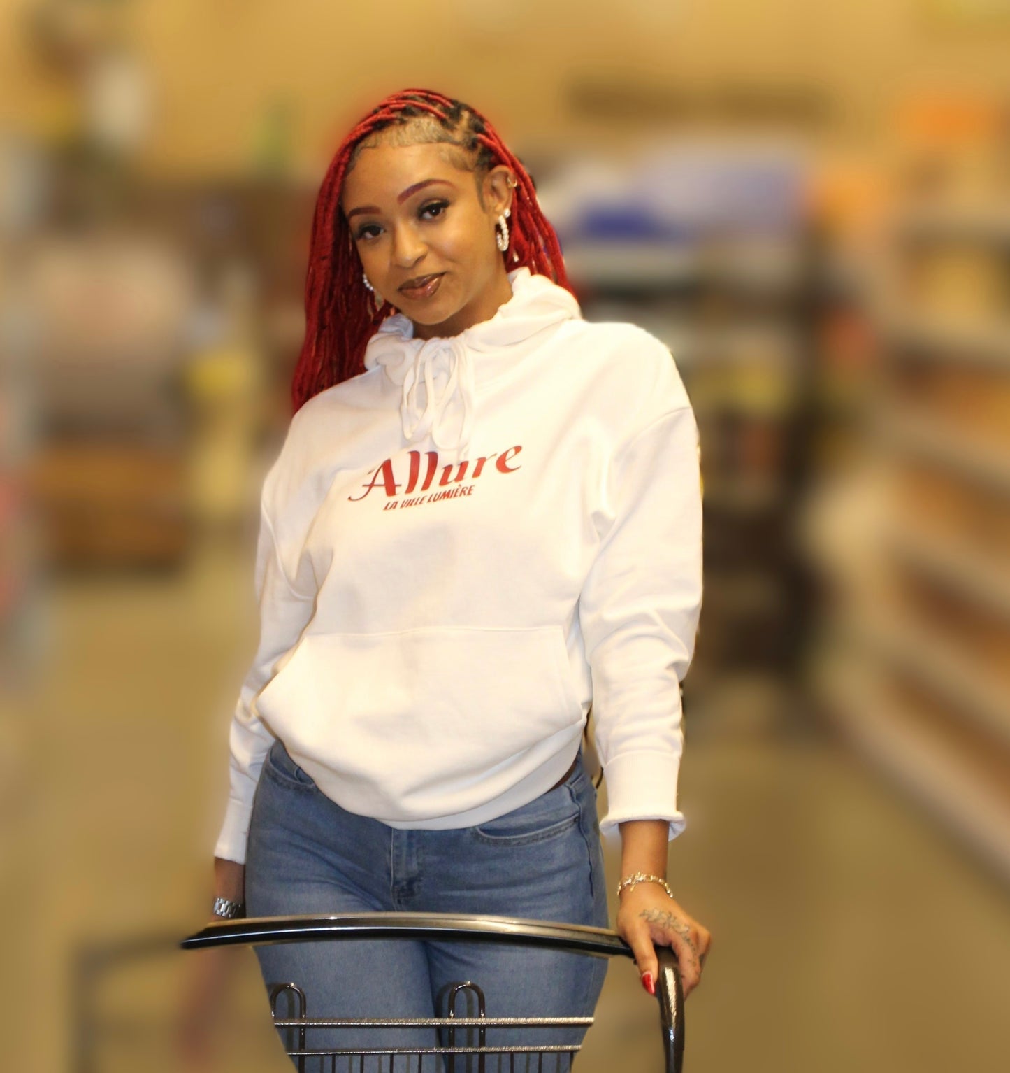 Allure White Trendy Hoodie Unisex